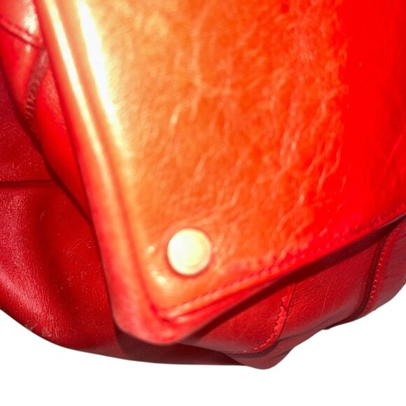 Coach Vintage red saddle leather HUGE weekender travel tote bag - Picture 4 of 10